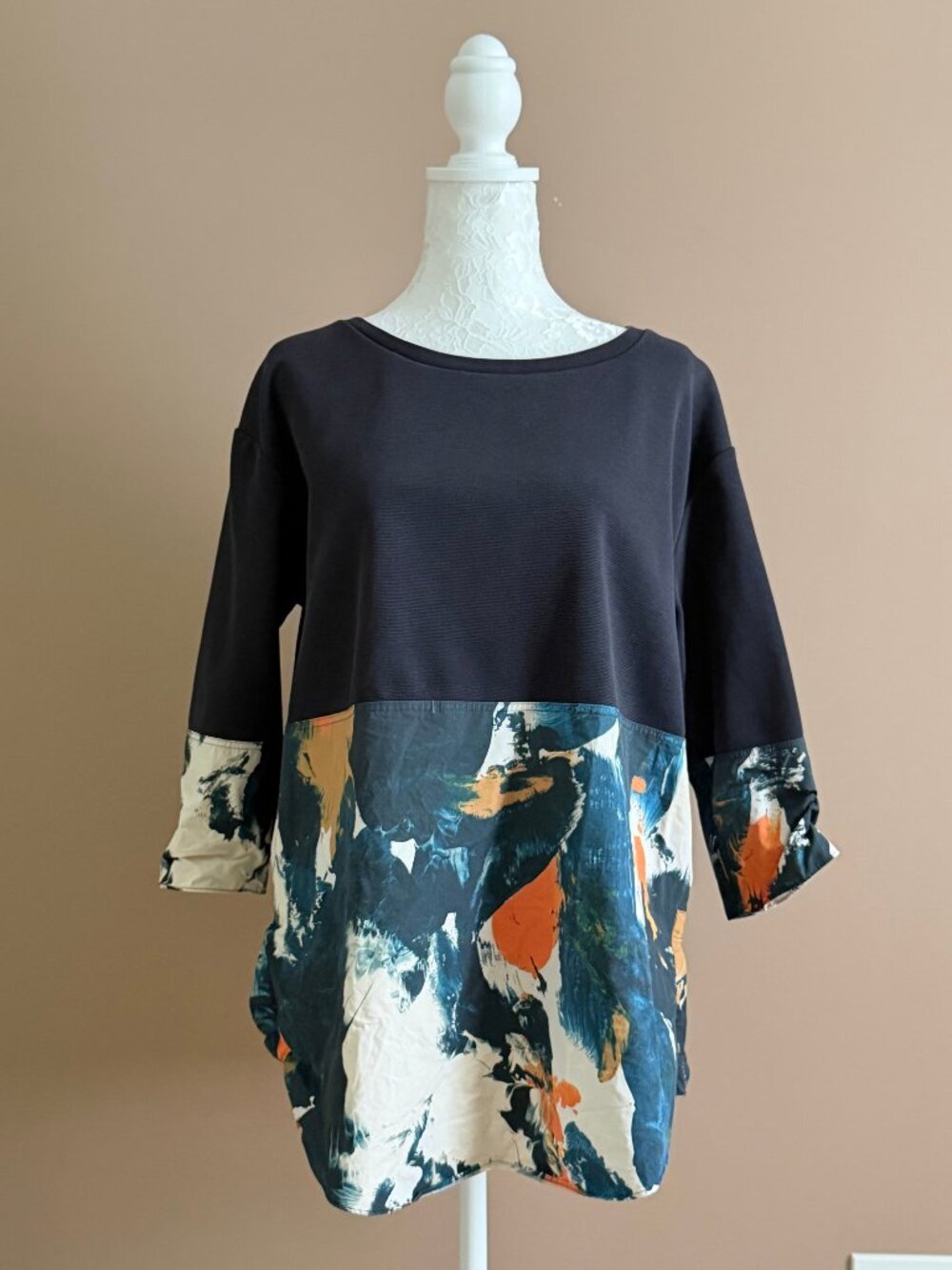 COS water color print blouse Size M